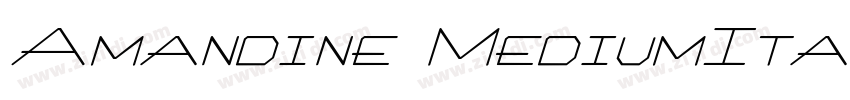 Amandine MediumItali字体转换